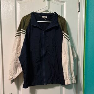 POL Navy and Olive Colorblock Jacket